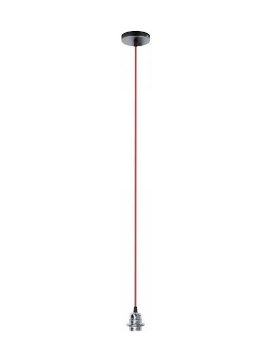 Rendl Light Studio Elisa Black Pendant Light Suspension for Socket E27 Red