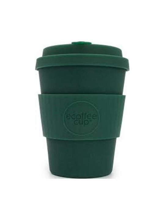 Ecoffee Cup Leave it out Arthur Bamboo Cup with Lid Green 340ml