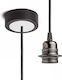 Rendl Light Studio Hex Black Pendant Light Suspension for Socket E27 Black