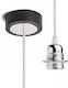 Rendl Light Studio Hex Black Pendant Light Suspension for Socket E27 Transparent