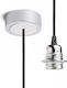 Rendl Light Studio Hex Chrome Pendant Light Suspension for Socket E27 Black