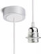 Rendl Light Studio Hex Chrome Pendant Light Suspension for Socket E27 White