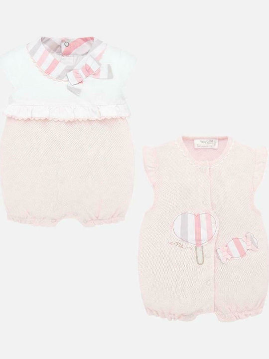 Mayoral Baby Bodysuit Set Short-Sleeved with Pants Multicolour