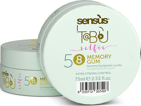Sensus Tabu Selfie 58 Memory Gum για Πολύ Δυνατό Κράτημα & Λάμψη 75ml