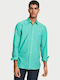 Scotch & Soda Men's Shirt Long Sleeve Cotton Green