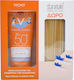 Vichy Capital Soleil Αδιάβροχο Παιδικό Αντηλιακό Gel για Πρόσωπο & Σώμα SPF50 200ml & Δώρο Καλαμάκια από Σιτάρι