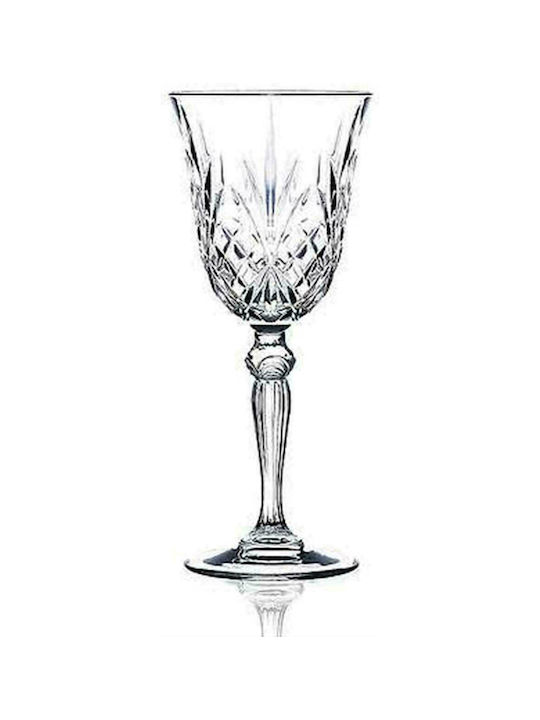 RCR Melodia Комплект Чаши за Бяло Вино от Кристал в Прозрачен Цвят Колонато 210мл 6бр