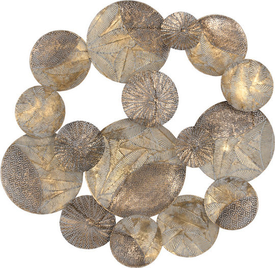 Fylliana Decorațiune Geometrică Aurie Din Metal 78x5x77cm