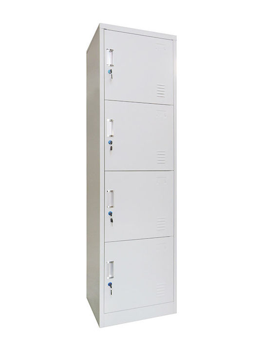 Locker Metal with 4 Cabinets Without Legs 50x45x180cm