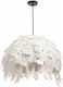 Rendl Light Studio Rara Pendant Light Single-Light for Socket E27 White