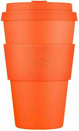 Ecoffee Cup Dawn Κούπα Μπαμπού με Καπάκι Red 400ml