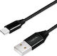LogiLink Плетен USB 2.0 Кабел USB-C Мъжки - USB-A Черен 1м CU0140