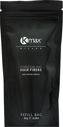 Kmax Milano Refill Цвят за Попълване на Разреждане на Косата с кератин Concealing Hair Fibers Black Edition Auburn 64гр