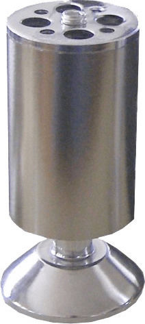 Import Hellas A001 Metallic Furniture Leg with Regulator Suitable for Table / Coffee Table / Office / Couch 5x5x15cm Matte Nickel 15 A001