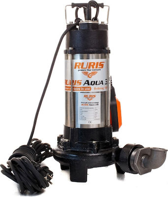 Ruris Aqua 35 Single-Phase Waste Water / Sewage Pump with Cutter 1.8hp