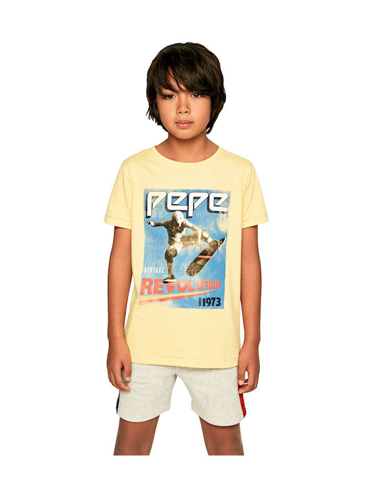 Pepe Jeans Kids' T-shirt Yellow Basile