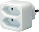 V-TAC 2-Outlet T-Shaped Wall Plug White