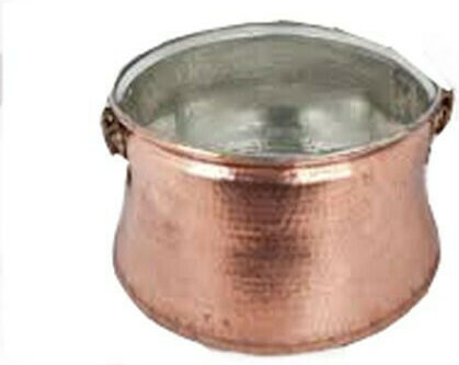 KMBR-060 Cupru Pot de stoc Cu Capacitatea 60lt cu Diametru 48cm și Înălțime 33cm.