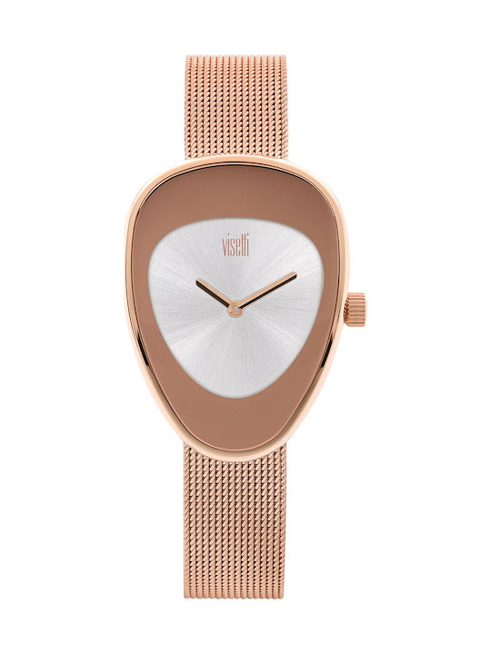 Visetti Graceful Watch with Pink Gold Metal Bracelet