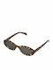 Komono Ana Women's Sunglasses with Brown Tartaruga Plastic Frame and Gray Lens KOM-S6403