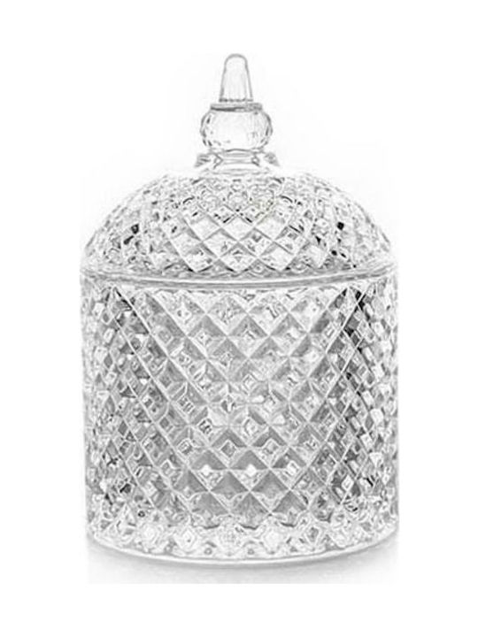 Homestyle Φοντανιέρα Glas Elena mit Deckel 10x10x15cm Transparent