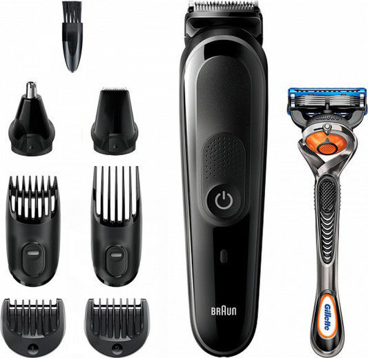 Braun lang=liquid, name=Haarschneidemaschinen, lines=12 All-In-One Trimmer 5 Set Wiederaufladbar Haarschneidemaschine Schwarz MGK5260