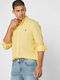 Ralph Lauren Men's Shirt Long Sleeve Cotton Yellow