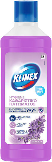 Klinex Καθαριστικό Υγρό Πατώματος με Απολυμαντική Δράση Λεβάντα 1lt