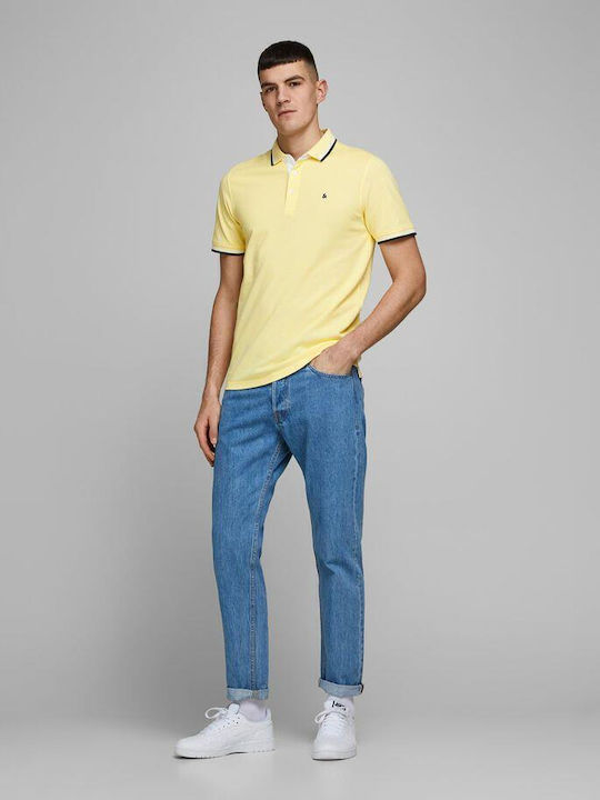 Jack & Jones Polo Bluză cu mânecă scurtă Galbenă