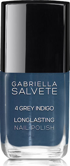 Gabriella Salvete Long Lasting Glazed / Pearl Βερνίκι Νυχιών Μακράς Διαρκείας 04 Grey Indigo 11ml