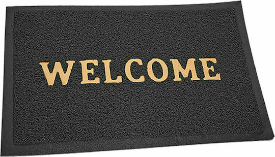 Fußmatte Eingang Rutschfest Welcome Schwarz 38x57cm