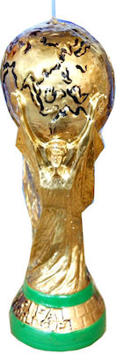 Πασχαλινή Λαμπάδα Αρωματική και Χειροποίητη Λαμπάδα Παγκόσμιο κύπελλο 23εκ. Κίτρινη