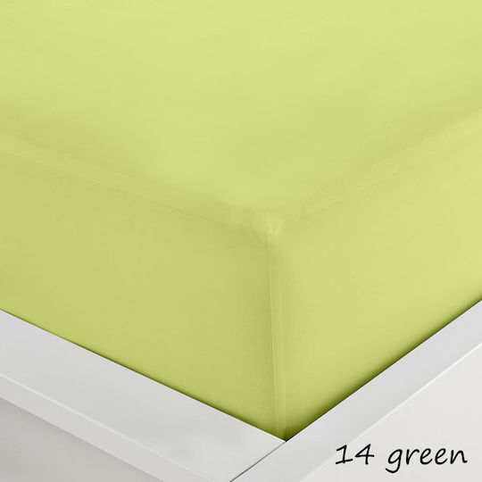 Sunshine Menta 152 Σεντόνι Υπέρδιπλο με Λάστιχο 160x200+20εκ. Green 14