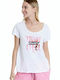 BodyTalk 1201-900428 Γυναικείο Αθλητικό T-shirt Λευκό