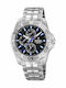 Festina Ανδρικό Ρολόι 43mm Χρονογράφος Μπαταρίας με Ασημί Μεταλλικό Μπρασελέ