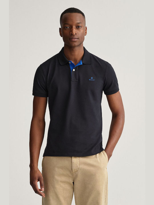 Calvin Klein Ανδρικό T-shirt Κοντομάνικο Polo Μαύρο J30J315603-BAE 