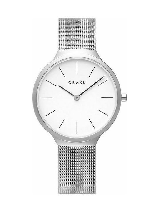 Obaku Ark Lille Uhr mit Silber Metallarmband