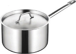 GTSA Stainless Sauce Pan Capacity 4.9lt with Diameter 22cm and Height 13cm.