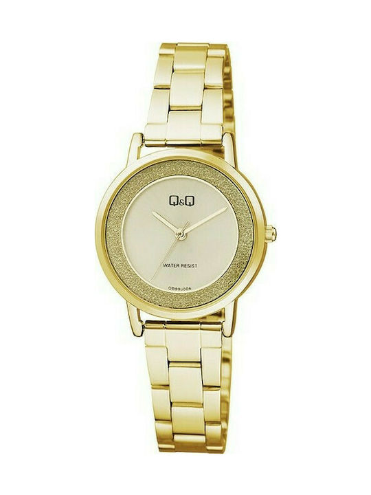 Q&Q Watch with Gold Metal Bracelet