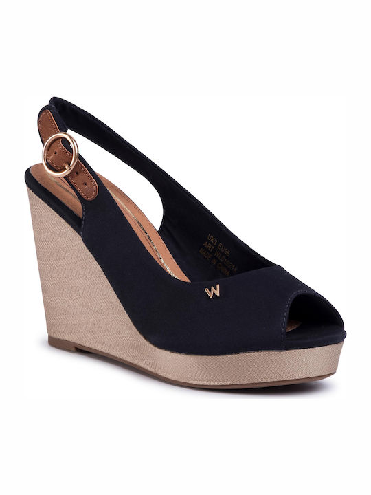 Jazz Raval Damenplattformen Marineblau