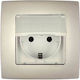 Elmark City Power Socket Champagne Metallic 1pcs