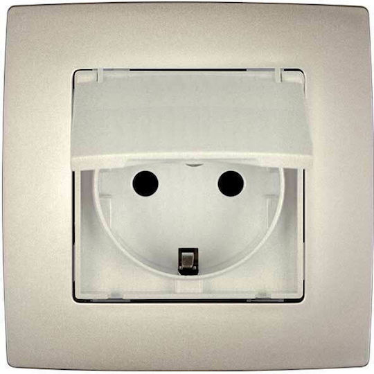 Elmark City Power Socket Champagne Metallic 1pcs