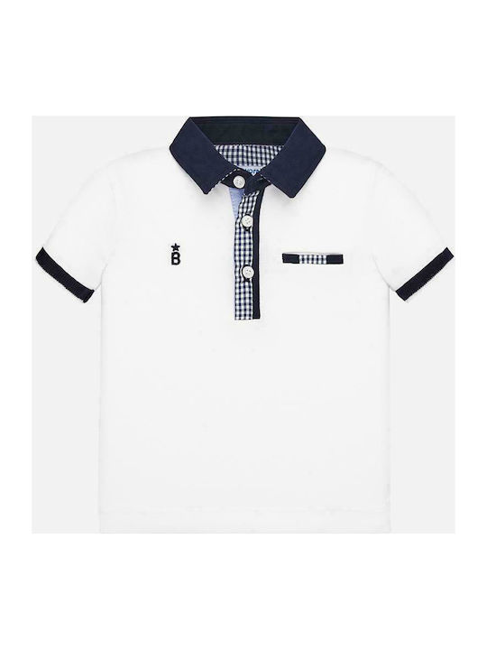 Mayoral Kids Polo Short Sleeve White