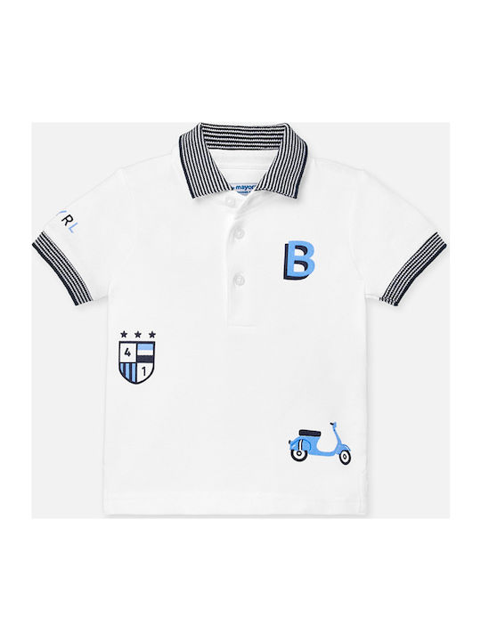 Mayoral Kids Polo Short Sleeve White