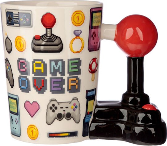 Puckator Game Over - Joystick Κούπα Κεραμική Πολύχρωμη 355ml