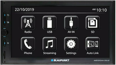 Blaupunkt Amsterdam 290 BT Ηχοσύστημα Αυτοκινήτου Universal 2DIN (Bluetooth/USB) με Οθόνη 6.8"