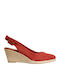 Tamaris Women's Suede Platform Shoes Red