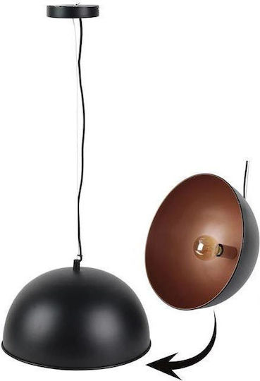 Pendant Light Black Bell 40x40x20cm