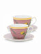 PiP Studio La Majorelle Set Căni Cappuccino din Porțelan Roz 280ml 2buc