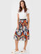 Dora Pleated High-waisted Midi Skirt Floral Multicolored